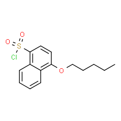 ChemSpider 2D Image | 4-(Pentyloxy)-1-naphthalenesulfonyl chloride | C15H17ClO3S