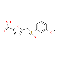 ChemSpider 2D Image | 5-{[(3-Methoxyphenyl)sulfonyl]methyl}-2-furoic acid | C13H12O6S
