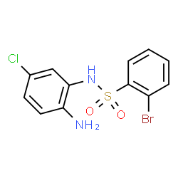 ChemSpider 2D Image | N-(2-Amino-5-chlorophenyl)-2-bromobenzenesulfonamide | C12H10BrClN2O2S