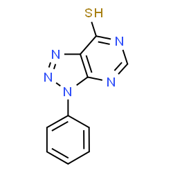 ChemSpider 2D Image | 3-Phenyl-3H-[1,2,3]triazolo[4,5-d]pyrimidine-7-thiol | C10H7N5S
