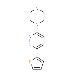ChemSpider 2D Image | 3-piperazin-1-yl-6-(2-thienyl)pyridazine | C12H14N4S
