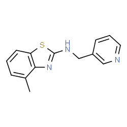 ChemSpider 2D Image | 4-Methyl-N-(3-pyridinylmethyl)-1,3-benzothiazol-2-amine | C14H13N3S