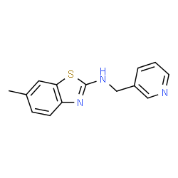 ChemSpider 2D Image | 6-Methyl-N-(3-pyridinylmethyl)-1,3-benzothiazol-2-amine | C14H13N3S