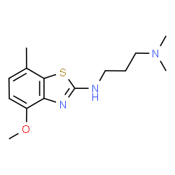 ChemSpider 2D Image | N'-(4-Methoxy-7-methyl-1,3-benzothiazol-2-yl)-N,N-dimethyl-1,3-propanediamine | C14H21N3OS