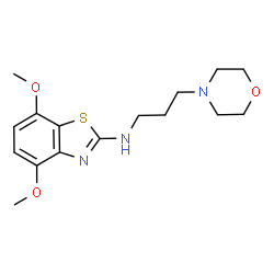 ChemSpider 2D Image | 4,7-Dimethoxy-N-[3-(4-morpholinyl)propyl]-1,3-benzothiazol-2-amine | C16H23N3O3S