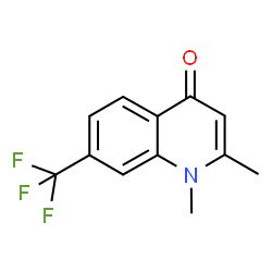 ChemSpider 2D Image | 1,2-Dimethyl-7-(trifluoromethyl)-4(1H)-quinolinone | C12H10F3NO