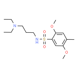 ChemSpider 2D Image | N-[3-(Diethylamino)propyl]-2,5-dimethoxy-4-methylbenzenesulfonamide | C16H28N2O4S