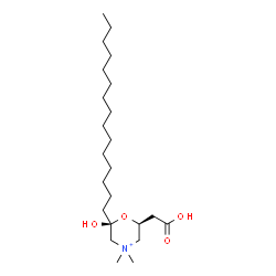 ChemSpider 2D Image | (2S,6S)-6-(Carboxymethyl)-2-hydroxy-4,4-dimethyl-2-pentadecylmorpholin-4-ium | C23H46NO4