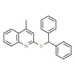 ChemSpider 2D Image | 2-[(Diphenylmethyl)sulfanyl]-4-methylquinoline | C23H19NS