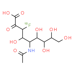 ChemSpider 2D Image | 5-Acetamido-3-(~18~F)fluoro-4,6,7,8,9-pentahydroxy-2-oxononanoic acid | C11H18FNO9