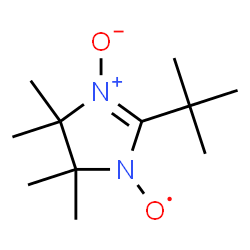 ChemSpider 2D Image | [4,4,5,5-Tetramethyl-2-(2-methyl-2-propanyl)-3-oxido-4,5-dihydro-1H-imidazol-1-yl]oxidanyl | C11H21N2O2