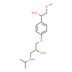 ChemSpider 2D Image | (2R)-1-[4-(1-Hydroxy-2-methoxyethyl)phenoxy]-3-(isopropylamino)-2-propanol | C15H25NO4