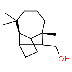 ChemSpider 2D Image | [(2R,7S)-3,3,7-Trimethyltricyclo[5.4.0.0~2,9~]undec-8-yl]methanol | C15H26O