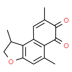 ChemSpider 2D Image | 1,5,8-Trimethyl-1,2-dihydronaphtho[2,1-b]furan-6,7-dione | C15H14O3