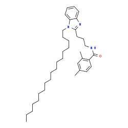 ChemSpider 2D Image | 2,4-Dimethyl-N-[3-(1-octadecyl-1H-benzimidazol-2-yl)propyl]benzamide | C37H57N3O