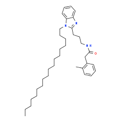 ChemSpider 2D Image | 2-(2-Methylphenyl)-N-[3-(1-octadecyl-1H-benzimidazol-2-yl)propyl]acetamide | C37H57N3O
