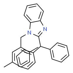 ChemSpider 2D Image | 1-(2,5-Dimethylbenzyl)-2-(diphenylmethyl)-1H-benzimidazole | C29H26N2