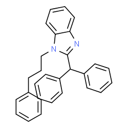 ChemSpider 2D Image | 2-(Diphenylmethyl)-1-(3-phenylpropyl)-1H-benzimidazole | C29H26N2
