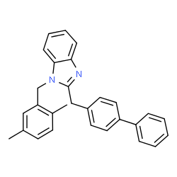 ChemSpider 2D Image | 2-(4-Biphenylylmethyl)-1-(2,5-dimethylbenzyl)-1H-benzimidazole | C29H26N2