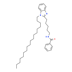 ChemSpider 2D Image | N-[5-(1-Octadecyl-1H-benzimidazol-2-yl)pentyl]benzamide | C37H57N3O