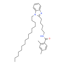 ChemSpider 2D Image | N-[5-(1-Hexadecyl-1H-benzimidazol-2-yl)pentyl]-2,4-dimethylbenzamide | C37H57N3O