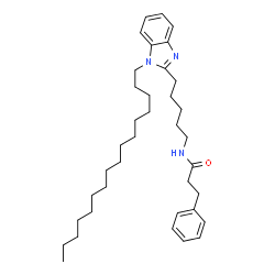 ChemSpider 2D Image | N-[5-(1-Hexadecyl-1H-benzimidazol-2-yl)pentyl]-3-phenylpropanamide | C37H57N3O