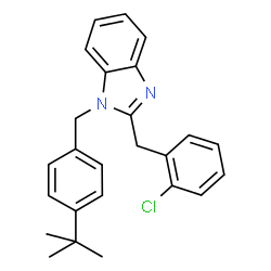 ChemSpider 2D Image | 1-(4-tert-Butylbenzyl)-2-(2-chlorobenzyl)-1H-benzimidazole | C25H25ClN2