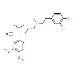 ChemSpider 2D Image | 5-{[2-(3,4-Dichlorophenyl)ethyl](methyl)amino}-2-(3,4-dimethoxyphenyl)-2-isopropylpentanenitrile | C25H32Cl2N2O2