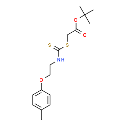 ChemSpider 2D Image | 2-Methyl-2-propanyl ({[2-(4-methylphenoxy)ethyl]carbamothioyl}sulfanyl)acetate | C16H23NO3S2