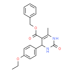 ChemSpider 2D Image | Benzyl 4-(4-ethoxyphenyl)-6-methyl-2-oxo-1,2,3,4-tetrahydro-5-pyrimidinecarboxylate | C21H22N2O4