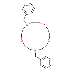 ChemSpider 2D Image | 7,13-Dibenzyl-1,4,10-trioxa-7,13-diazacyclopentadecane | C24H34N2O3