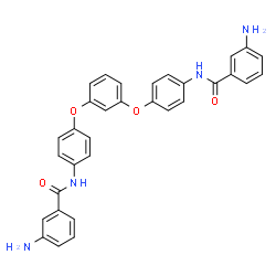 ChemSpider 2D Image | N,N'-[1,3-Phenylenebis(oxy-4,1-phenylene)]bis(3-aminobenzamide) | C32H26N4O4