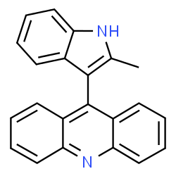 ChemSpider 2D Image | 9-(2-Methyl-1H-indol-3-yl)acridine | C22H16N2