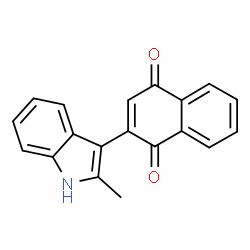 ChemSpider 2D Image | 2-(2-Methyl-1H-indol-3-yl)-1,4-naphthoquinone | C19H13NO2