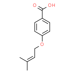 ChemSpider 2D Image | 4-[(3-Methyl-2-buten-1-yl)oxy]benzoic acid | C12H14O3