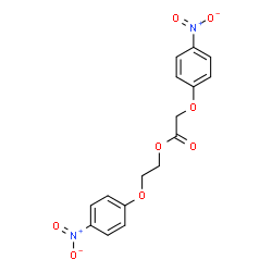 ChemSpider 2D Image | 2-(4-Nitrophenoxy)ethyl (4-nitrophenoxy)acetate | C16H14N2O8