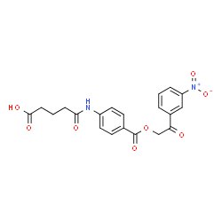 ChemSpider 2D Image | 1-[2-(3-Nitrophenyl)-2-oxoethyl] 4-[(4-carboxy-1-oxobutyl)amino]benzoate | C20H18N2O8