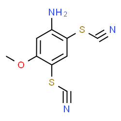 ChemSpider 2D Image | 4-Amino-6-methoxy-1,3-phenylene bis(thiocyanate) | C9H7N3OS2
