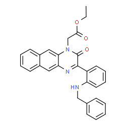ChemSpider 2D Image | Ethyl {3-[2-(benzylamino)phenyl]-2-oxobenzo[g]quinoxalin-1(2H)-yl}acetate | C29H25N3O3