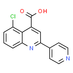 ChemSpider 2D Image | 5-Chloro-2-(4-pyridinyl)-4-quinolinecarboxylic acid | C15H9ClN2O2