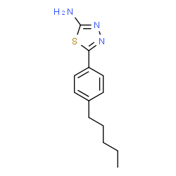 ChemSpider 2D Image | 5-(4-Pentylphenyl)-1,3,4-thiadiazol-2-amine | C13H17N3S
