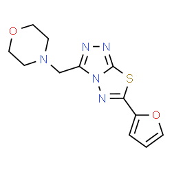 ChemSpider 2D Image | 6-(2-Furyl)-3-(4-morpholinylmethyl)[1,2,4]triazolo[3,4-b][1,3,4]thiadiazole | C12H13N5O2S