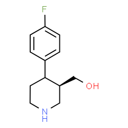 ChemSpider 2D Image | [(3R)-4-(4-Fluorophenyl)-3-piperidinyl]methanol | C12H16FNO