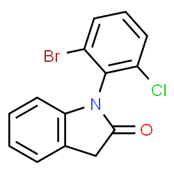 ChemSpider 2D Image | 1-(2-bromo-6-chloro phenyl)-2-indolinone | C14H9BrClNO