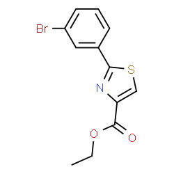 ChemSpider 2D Image | Ethyl 2-(3-bromophenyl)thiazole-4-carboxylate | C12H10BrNO2S