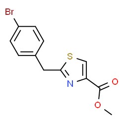 ChemSpider 2D Image | Methyl 2-(4-bromobenzyl)thiazole-4-carboxylate | C12H10BrNO2S