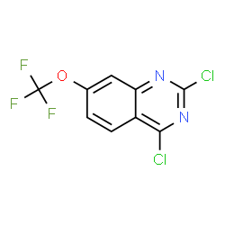 ChemSpider 2D Image | 2,4-Dichloro-7-(trifluoromethoxy)quinazoline | C9H3Cl2F3N2O