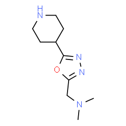 ChemSpider 2D Image | N,N-Dimethyl-1-[5-(4-piperidinyl)-1,3,4-oxadiazol-2-yl]methanamine | C10H18N4O