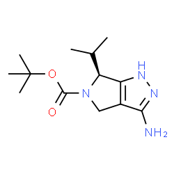 ChemSpider 2D Image | 2-Methyl-2-propanyl (6S)-3-amino-6-isopropyl-4,6-dihydropyrrolo[3,4-c]pyrazole-5(1H)-carboxylate | C13H22N4O2