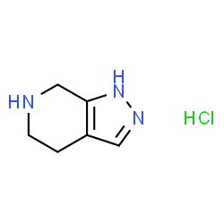 ChemSpider 2D Image | 4,5,6,7-tetrahydro-1H-pyrazolo[3,4-c]pyridine hydrochloride | C6H10ClN3